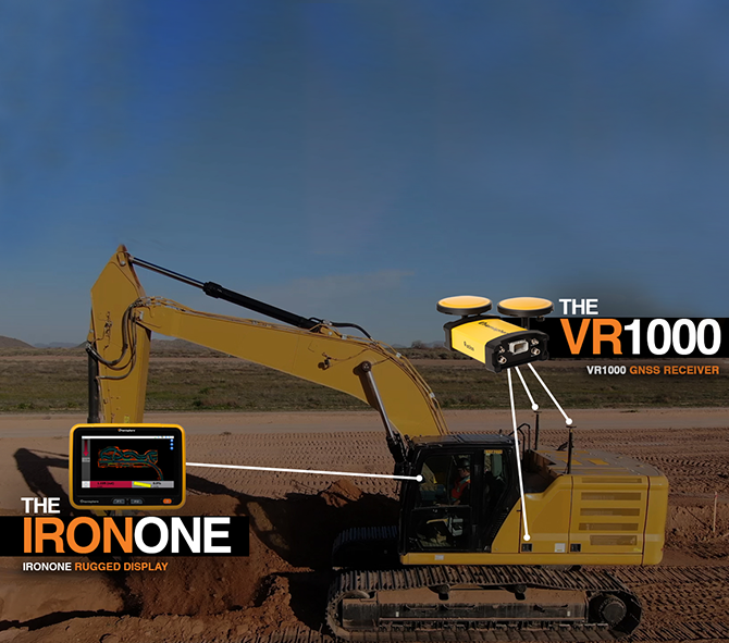 Ironone rugged display, VR1000 GNSS receiver