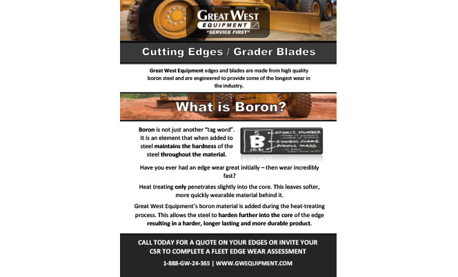 Great West Equipment’s boron material