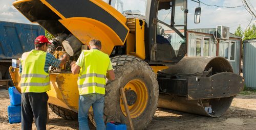 How often should you change the oil in your construction equipment?