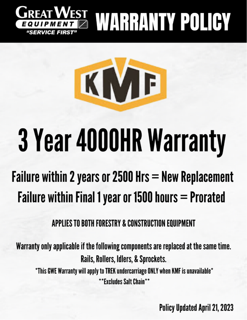 KMF 3 Year 4000HR Warranty
